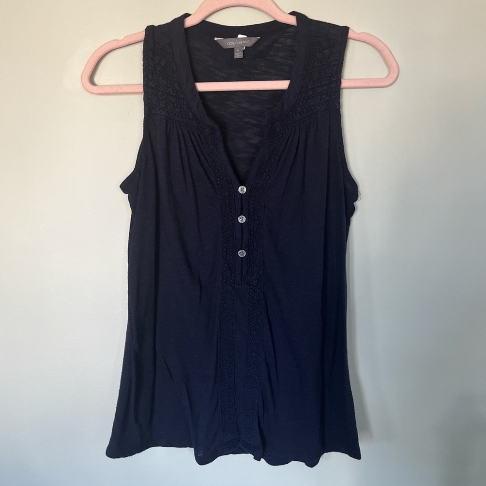 Navy Blue Casual Tank-Top!
